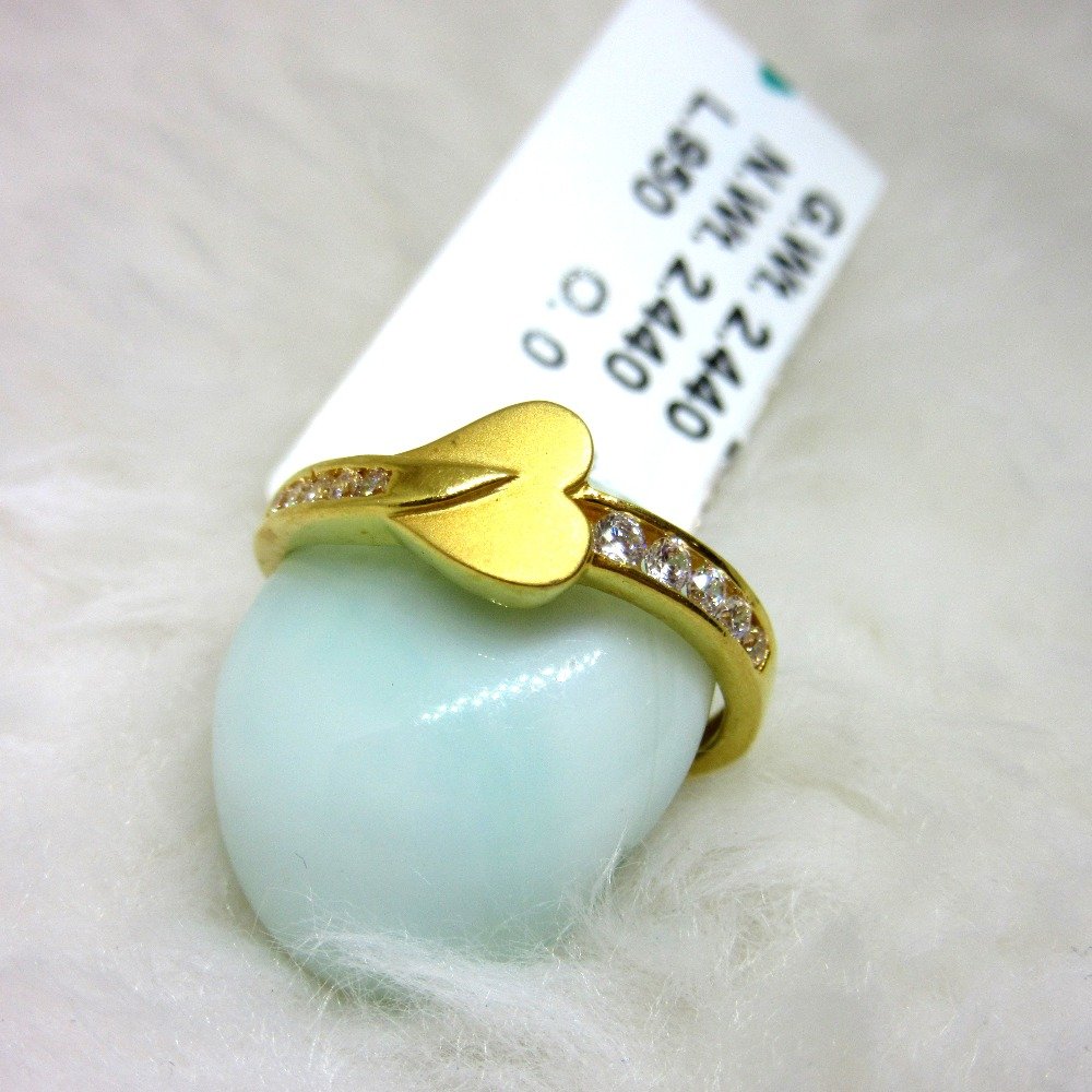 Gold heart shape ring