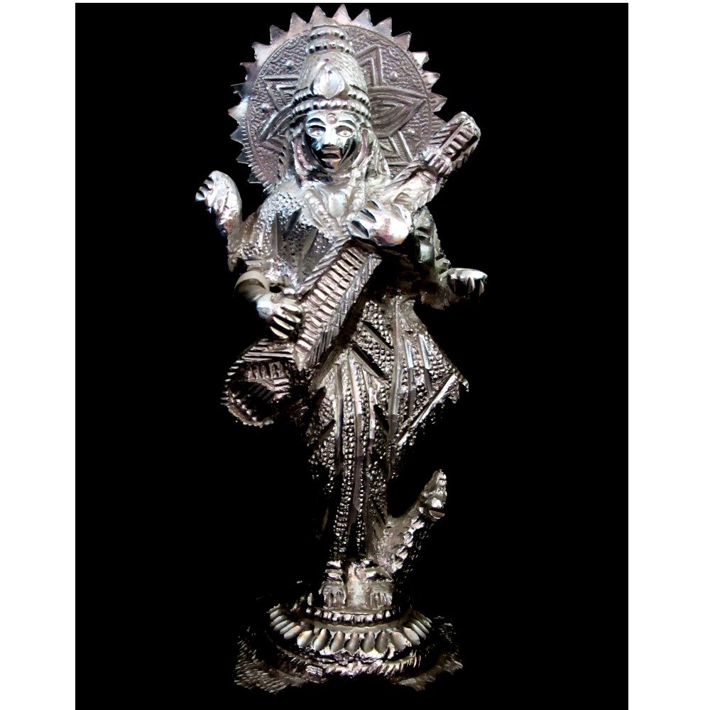 Metal shree sarswati maa statue(murti) washable & unbreakable hdm-5