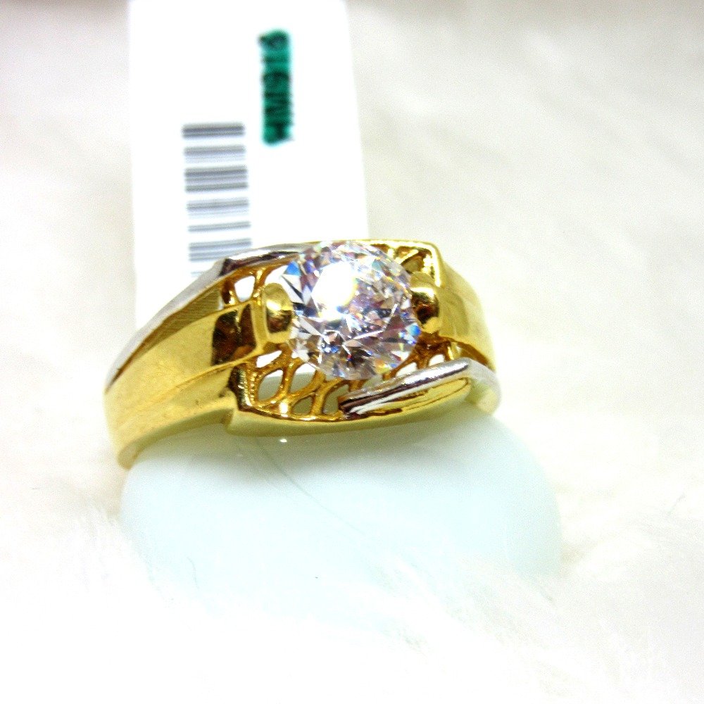 Retailer of 22 carat gold traditional single stone gents rings rh-gr423 |  Jewelxy - 177724