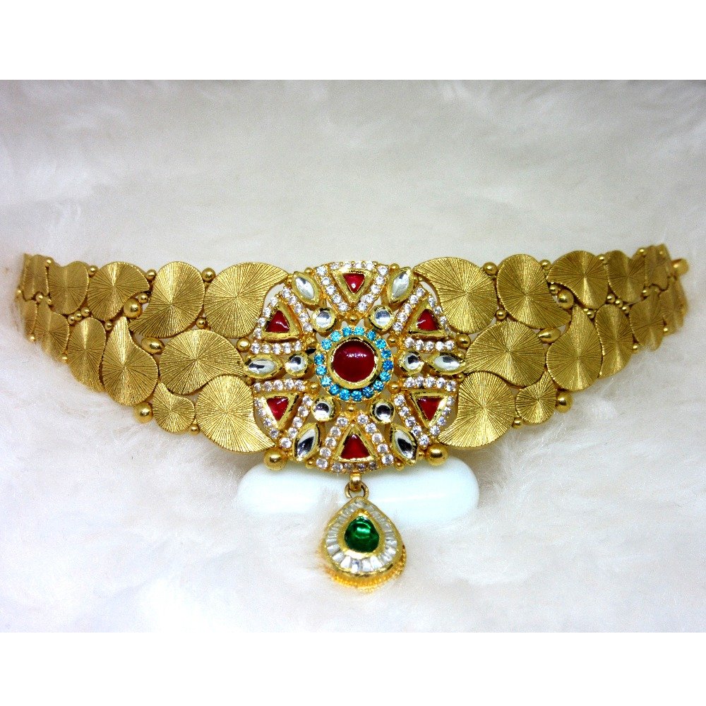 Gold hm916 antique designer jadtar set