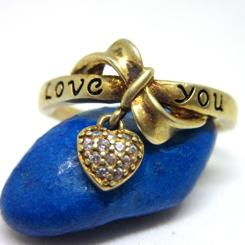 Silver 925 gold plated ring sr925-217
