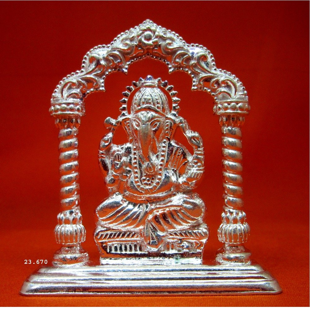 Silver Shree Ganesha Merath Gate Murti(Statue) MRT-