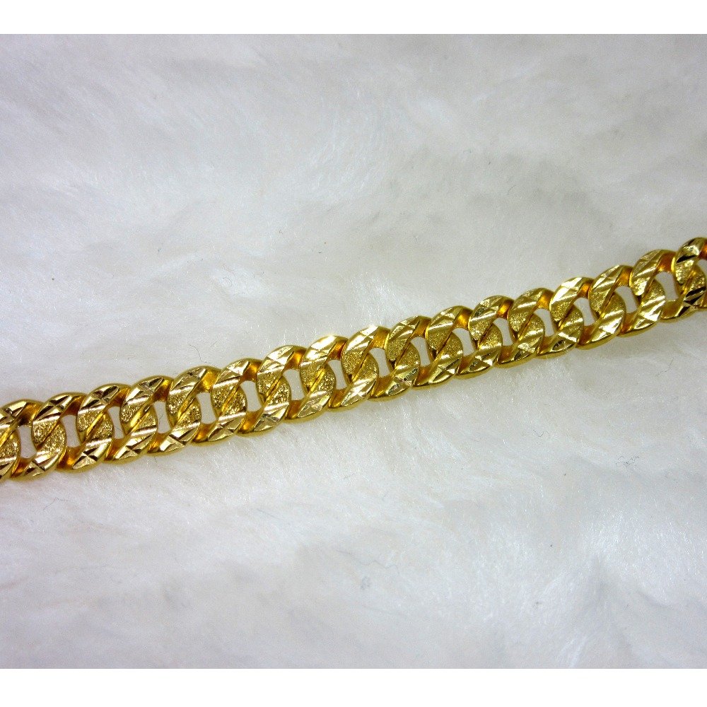 Gold light weight gents bracelet