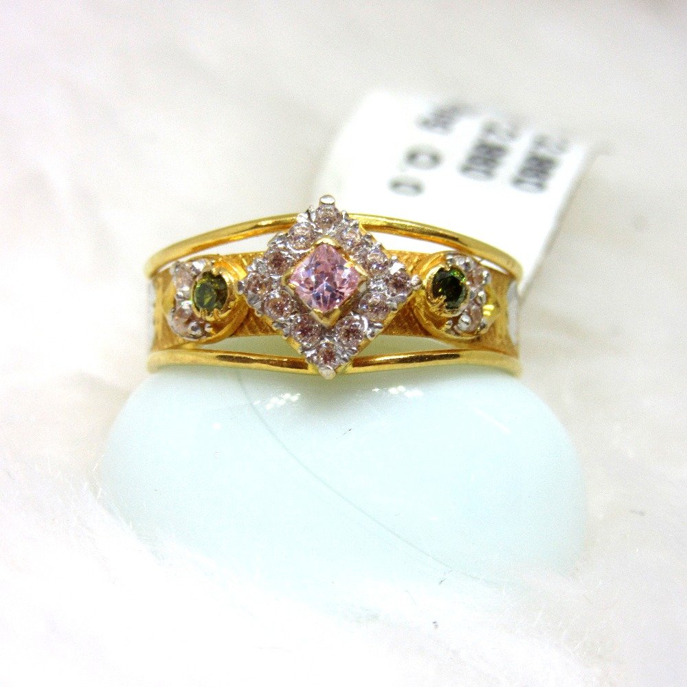 Gold designer fancy ladies ring