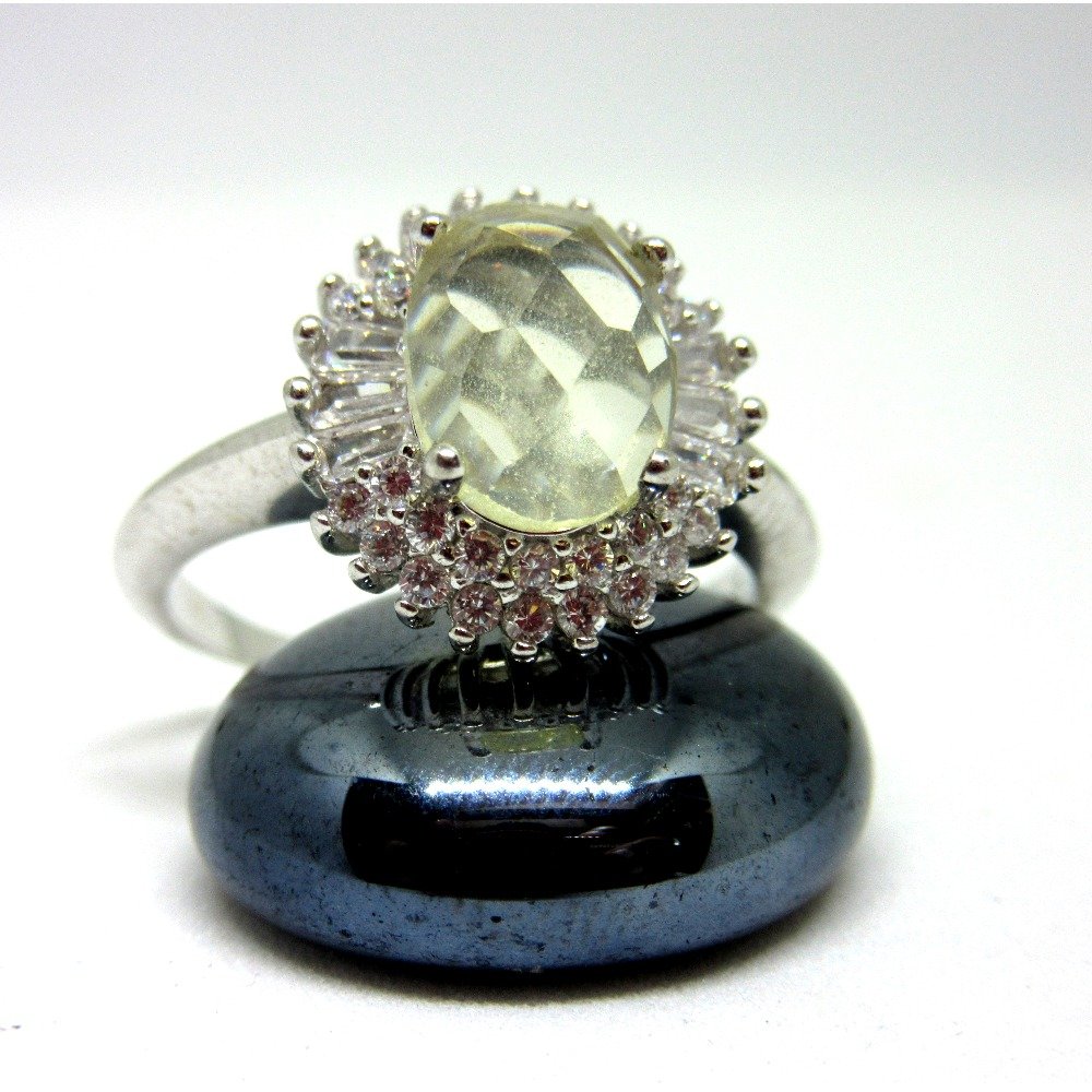 Silver 925 white stone ring sr925-230