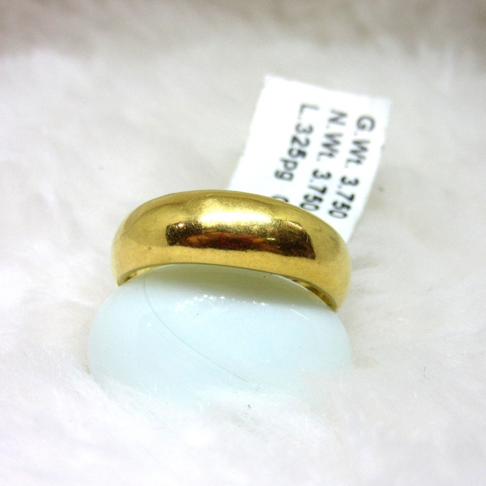Gold Plain Holo Band Ring