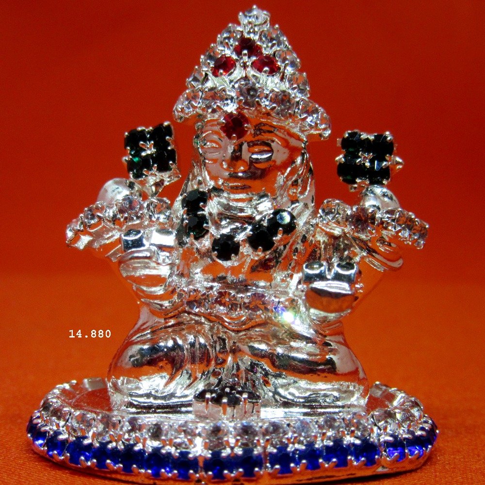 Silver fancy diamond shree lakshmiji murti(statue) mrt-261