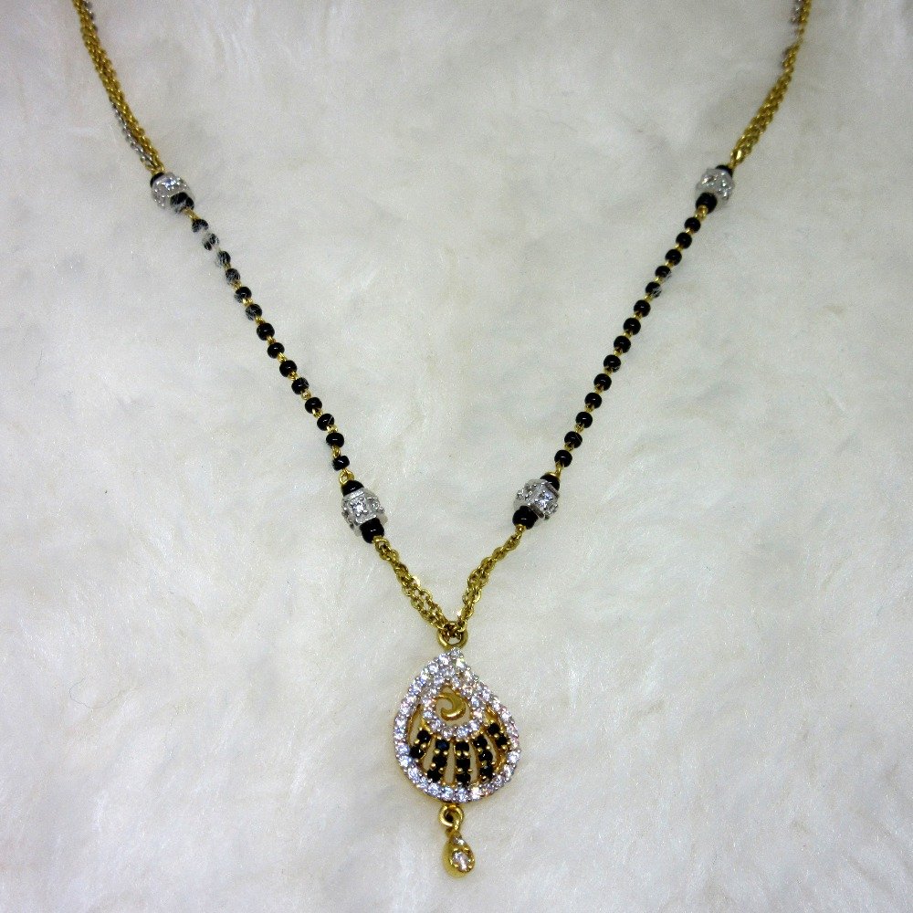 Gold stone mangalsutra dokiya