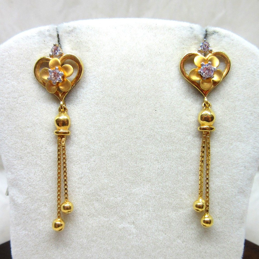 Gold Long Fancy Earring