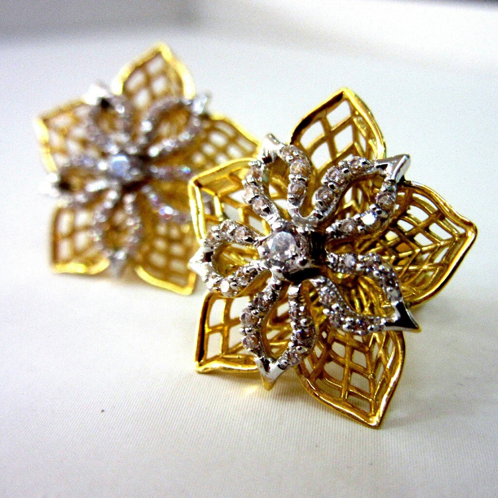 Gold 22k 3d Earrings