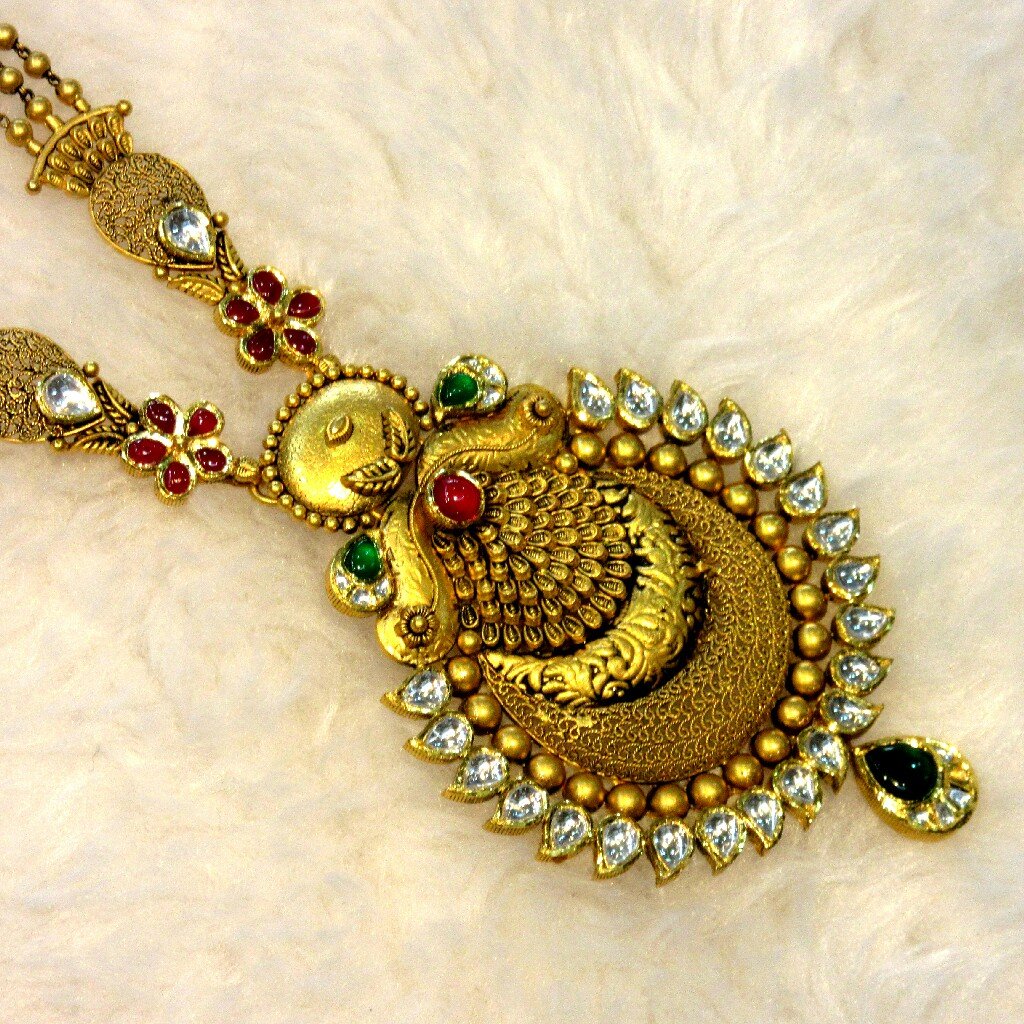 Gold 22k classic long jadtar set