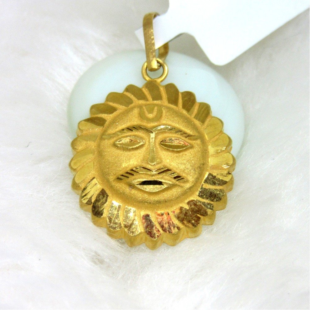 Gold surya pendent