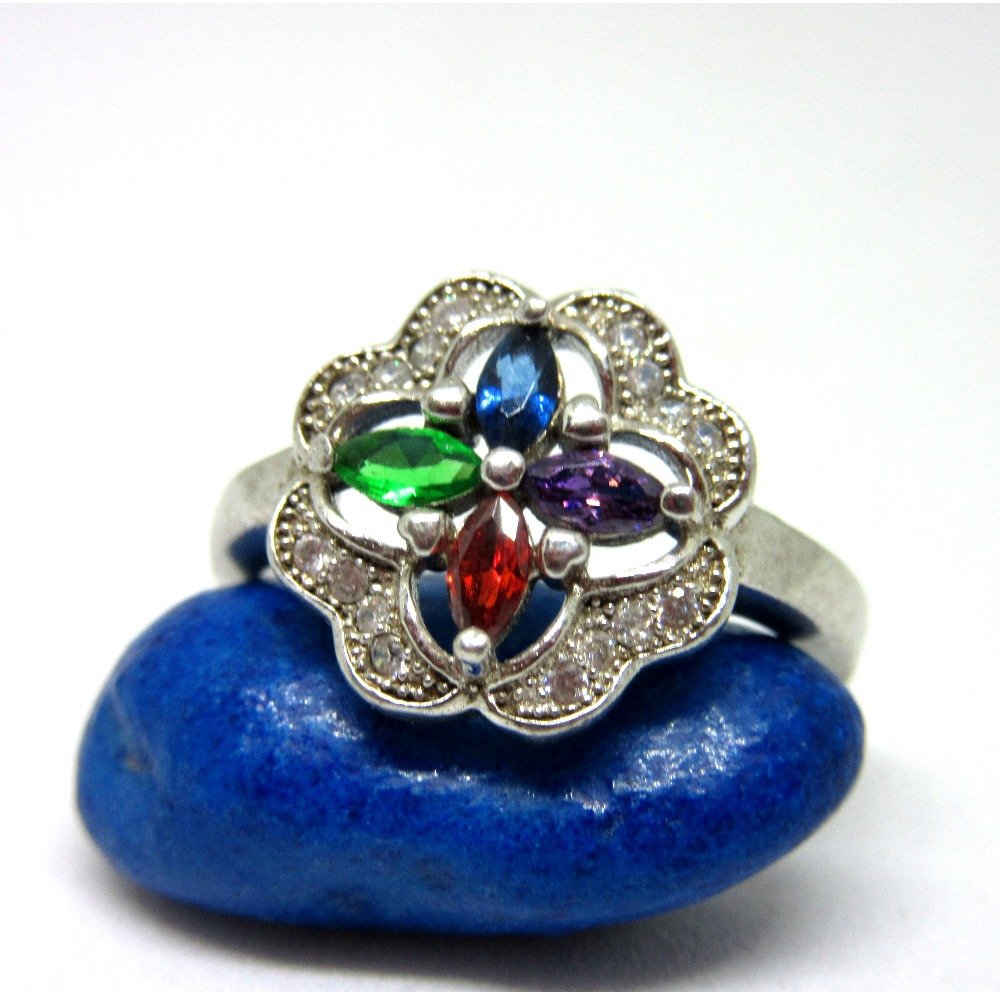 Silver 925 color stone ring sr925-180