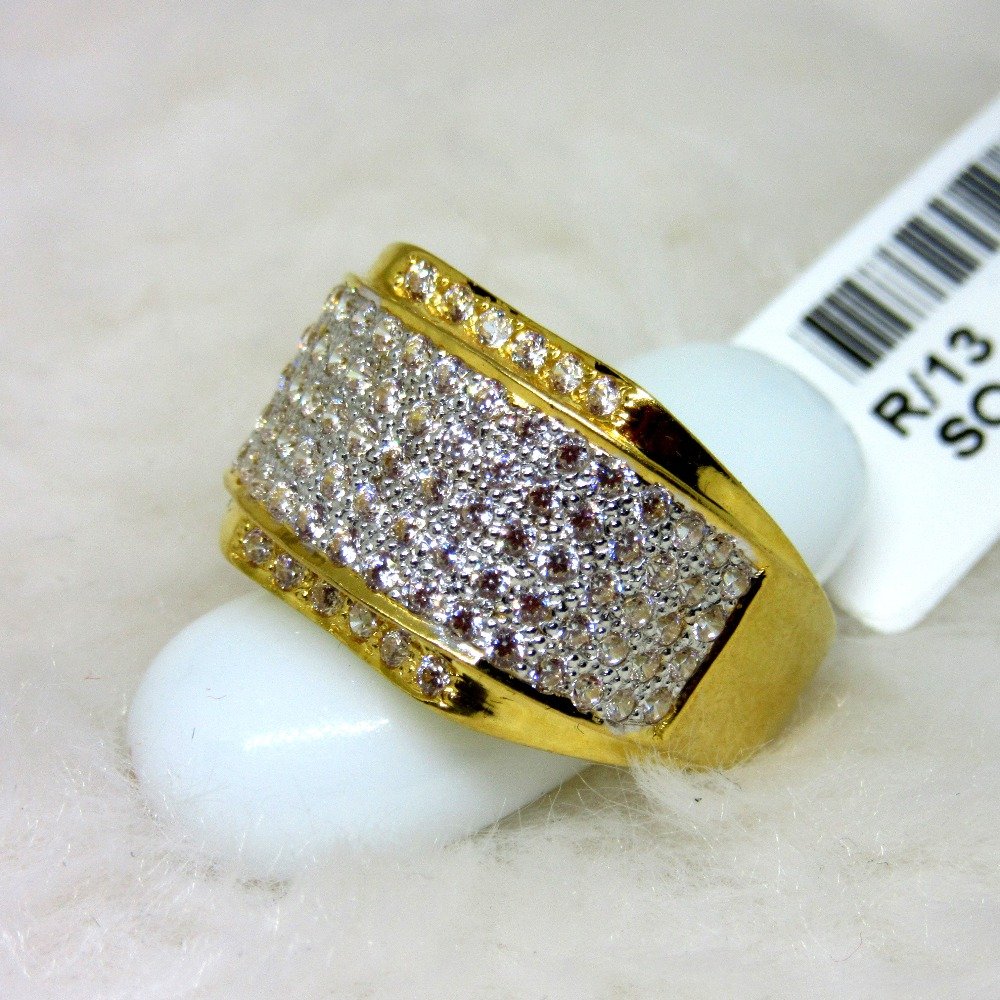 Gold small stones casting ring