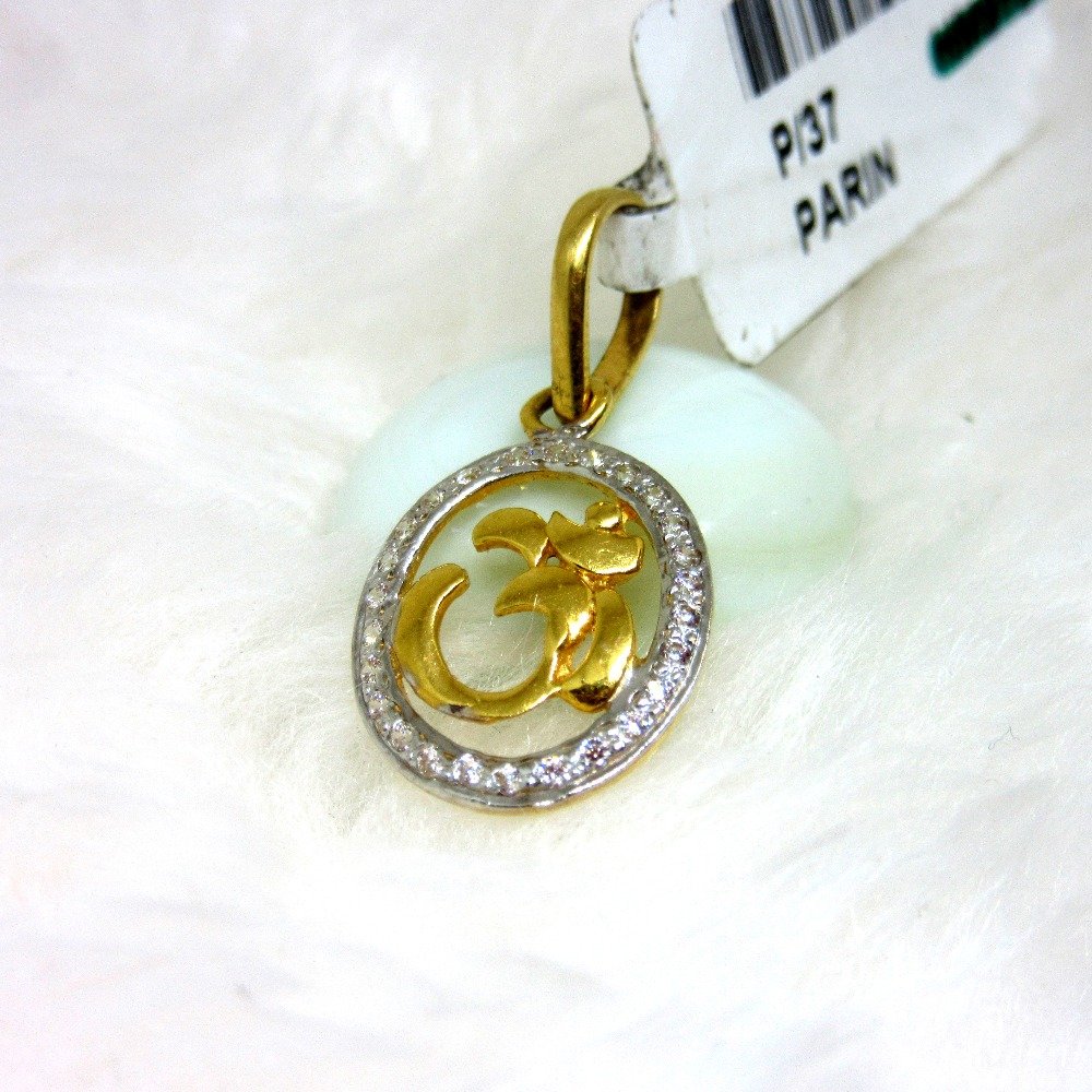 Oval Shape Om Logo Pendent