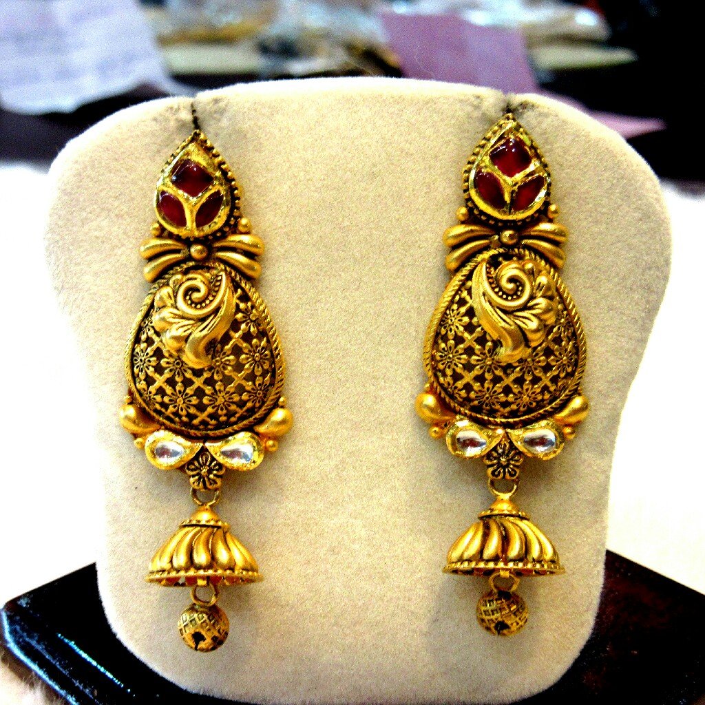 Gold 22k 916 long antique jadtar set