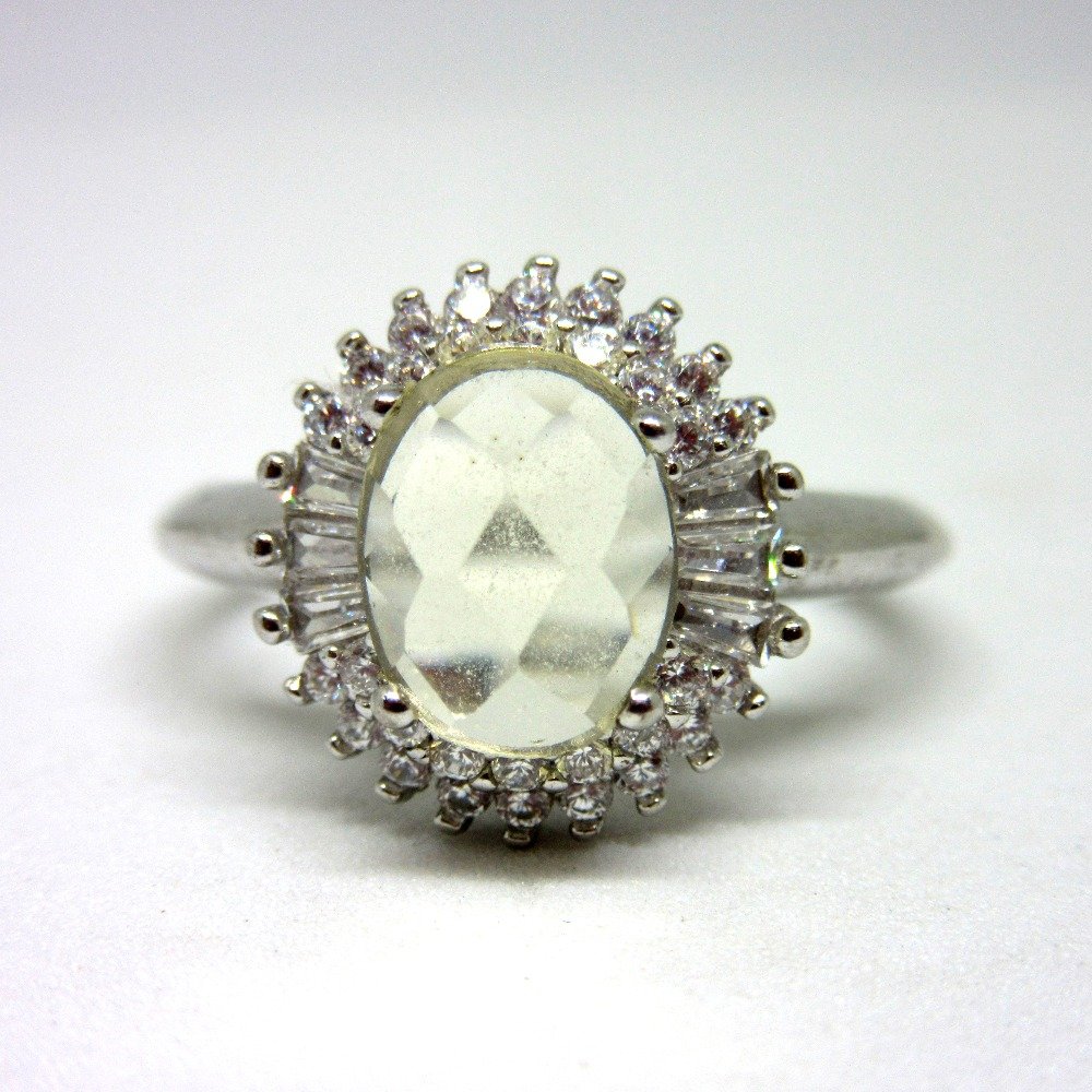 Silver 925 white stone ring sr925-230