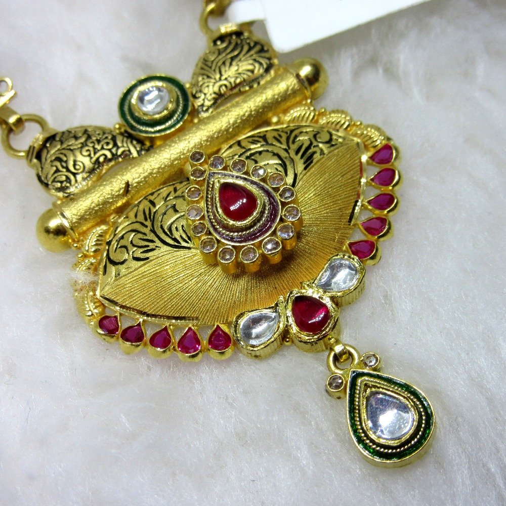 Gold jadtar oxidize mangalsutra