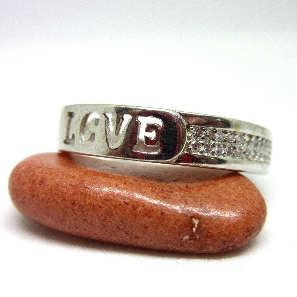 Silver 925 love cutting ring sr925-1