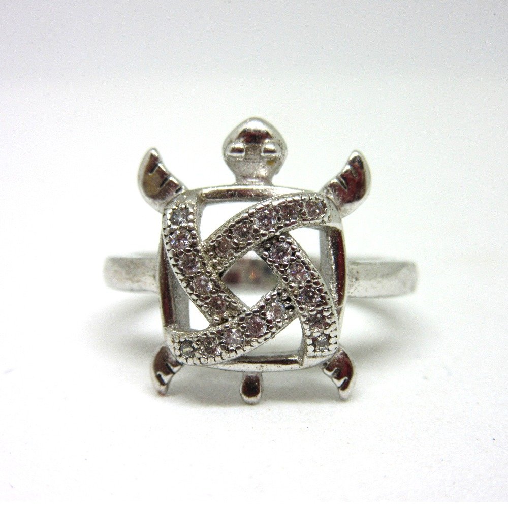 Silver 925 squre shape tortoise ring sr925-15