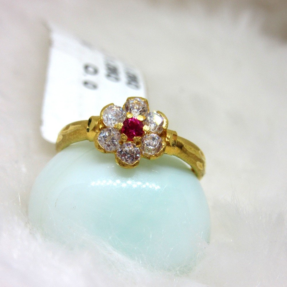 Gold Pink Stone Ring